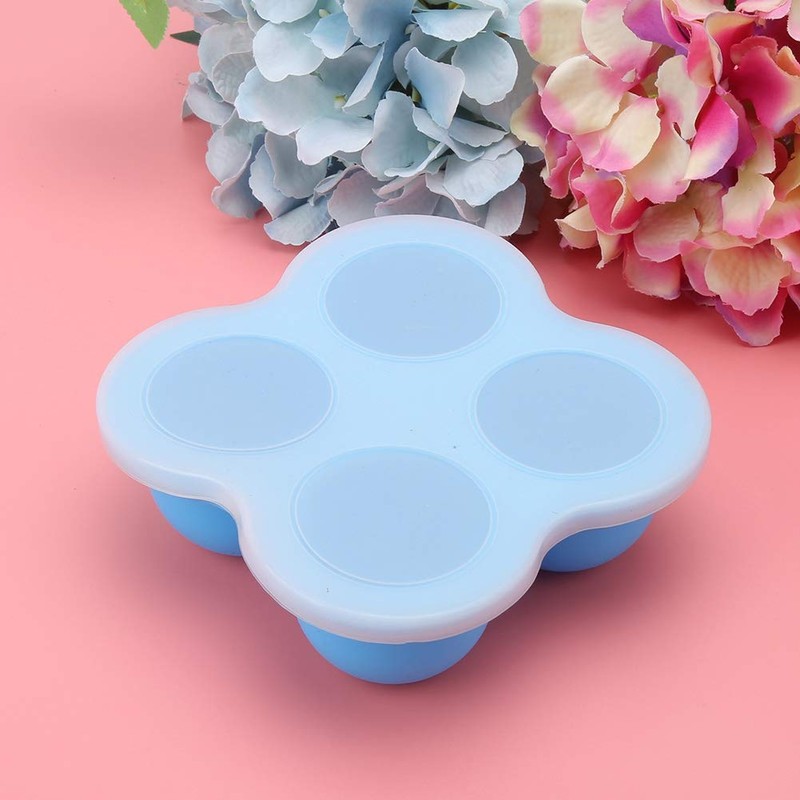 01 Egg Bite Mold, Silicone Egg Steamer, Four Holes Convenient