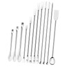 12Pcs Laboratory Spatula 304 Stainless Steel Multifunctional Sampling Scoop Experiment