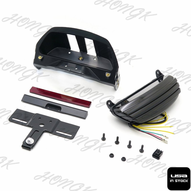 HONGK- US Smoked Tri-Bar Wide Fender LED Tail Light Bracket