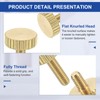 uxcell 5Pcs Brass Knurled Thumb Screws, M4x6mm Flat Stripe Bolt