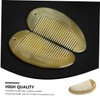 WOONEKY Natural Horn Fine Tooth Hair Comb with Static Massage
