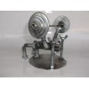Handmade Bench Press Weight Lifter, Metal Bolt Figurine, Miniature Athlete,