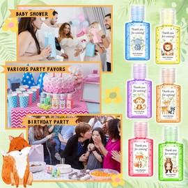 Frienda 24 Pack Mini Hand Sanitizer Bulk Woodland Animal Party Favors Hand Sanitizer Travel Size Woodland Creature Safari Jungle Party Camping Birthday Supplies Thank You Nursery Gifts