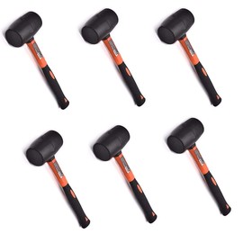 Edward Tools Rubber Mallet Hammer 16 oz - Durable Eco-friendly Rubber Hammer Head for Camping, Flooring, Tent Stakes, Woodworking, Soft Blow Tasks without Damage - Ergonomic Grip Handle (6)