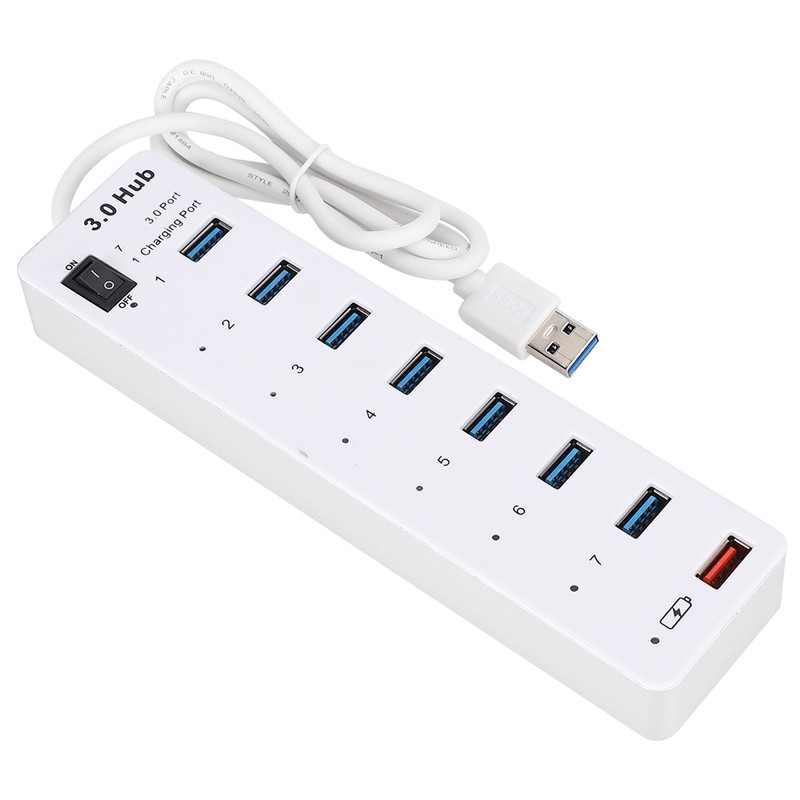 USB3.0 7 High Speed Hub USB Fast Charging Interface ABS