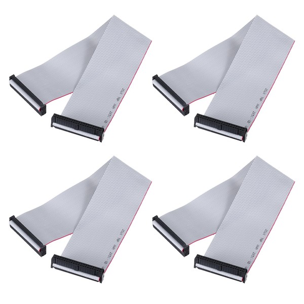 MECCANIXITY 4 Pcs IDC Flat Ribbon Cable, 2.54mm Pitch 50mm