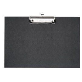 VELOFLEX 4817980 Clipboard Landscape, DIN A4, 1 Piece, Black, Writing Board with Metal Clamp and Hanging Loop