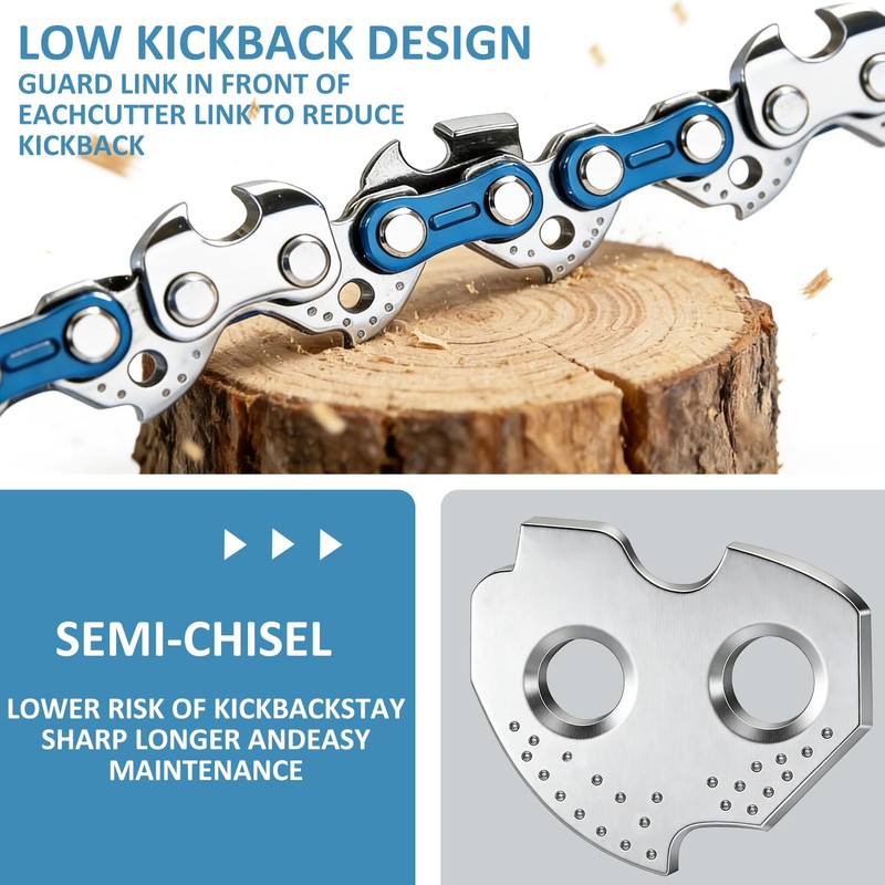 3 Pack 10-in Chainsaw Chain for EGO PSA1000, PSA1020, S1000,