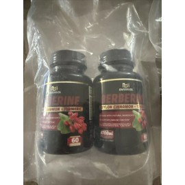 BMVINVOL (2 Pack) Berberine Supplement 4700mg with Ceylon Cinnamon Turmeric 120 Caps 1/27