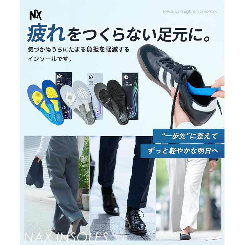 インソール 疲れない 〔衝撃分散で疲れにアプローチ〕 なかじき 中敷き 靴 衝撃吸収 中敷き 男性用 女性用