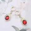 Yheakne Vintage Teardrop Sapphire Earrings Sapphire Crystal Dangle Earrings Blue