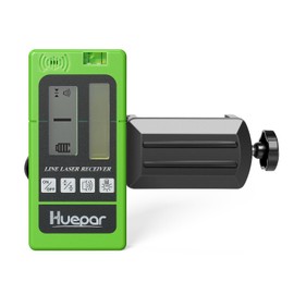 Huepar Laser Receiver LR-5RG for Huepar Laser Level - Green and Red Beam Detector for Pulsing Line Lasers, Two-Sided Back-lit LCD Displays, Automatic Shut-Off Timer, Use for 901CG/902CG, BOX-1G/R