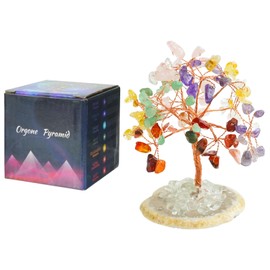 CRITIVE-S 7 Chakra Tree of Life, Natural Crystals and Healing Stones Spiritual Decor For Positive Energy, Gemstone Feng Shui Tree for Meditation, New Home Decorations Healing Gifts for Women