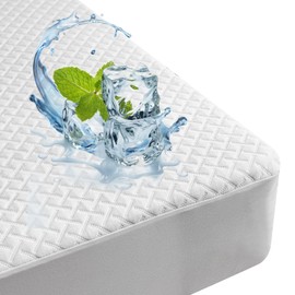 Premium Bamboo Mattress Protector – King Size, Waterproof, & Ultra Soft Breathable Noiseless Washable Bed Mattress Cover for Comfort & Protection MC02KING-T