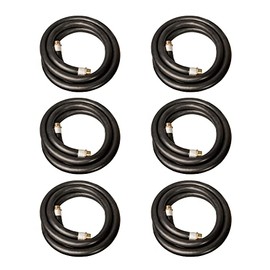 Apache 98108455 3/4 Inch Diameter 12 Foot Length 60 PSI Farm Fuel Gasoline Oil Diesel Tractor Transfer Hoses, Black (6 Pack)