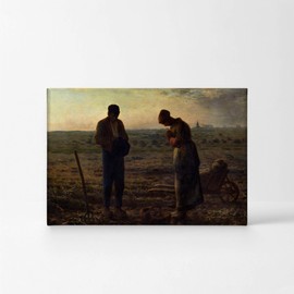 Smile Art Design The Angelus, Jean-Francois Millet Classic Art Canvas Print Famous Fine Art Oil Painting Reproduction Canvas Wall Art Home Decor Ready to Hang Made in The USA 8x12