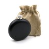 5oz Round Shaped Portable Hip Flask, Classic Black Painting 304