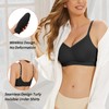 WOWENY Wireless Push Up Bras for Women Comfortable Ribbed Seamless