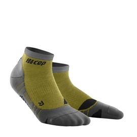 CEP â€“ HIKING LIGHT MERINO LOW-CUT REDESIGN SOCKS for men | Merino wool hiking socks with compression in olive/grey | size XL