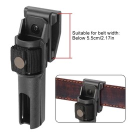 Baton Holster, 360 Degree Rotating Baton Holder, Expandable Holder Baton Holder Pouch with Belt Clip for Tactical Outdoor, Service Belt