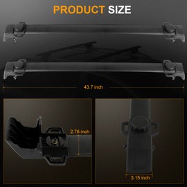 FINDAUTO Cargo Rack Fit for for Jeep Compass 2011-2016 165LBS Side Rails Crossbars OE Style Top Rail Roof Rack Aero Aluminum Cross Bar Luggage Rack Rail