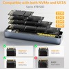 iDsonix M.2 NVMe SATA SSD Enclosure Adapter[100% Aluminum Shell], USB