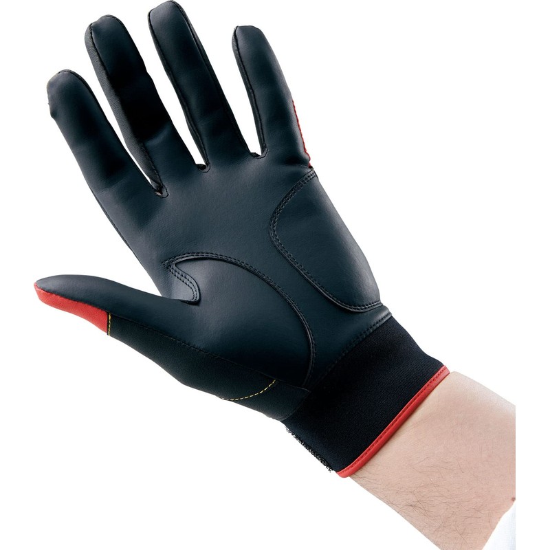 Zett BG798 Batting Gloves, Neo-Status, Ambidextrous, Red x Gold (6482),