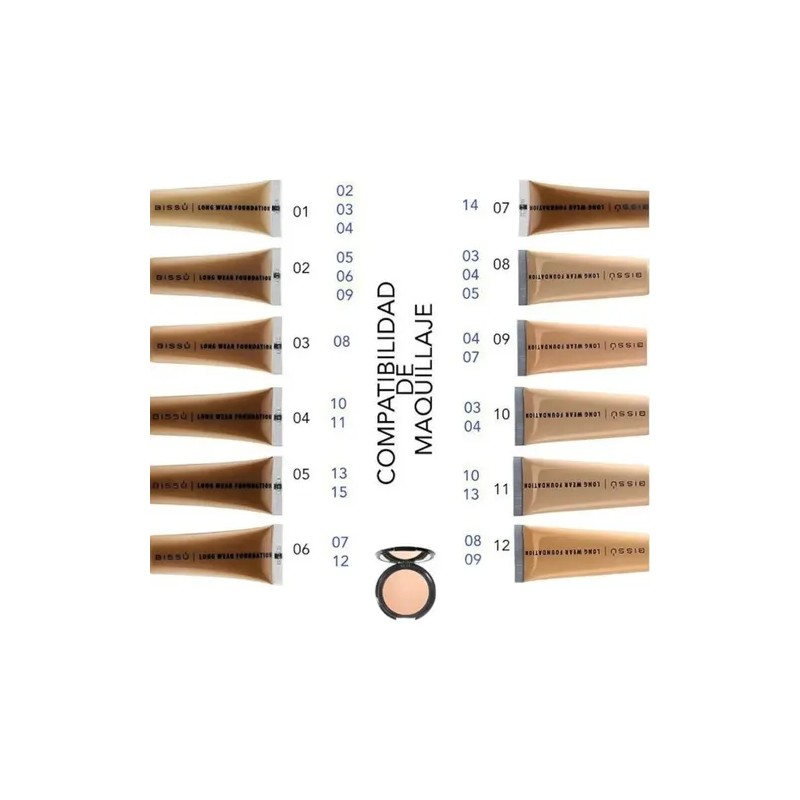 Polvo Bissu Maquillaje Compacto Todos Los Tonos Original