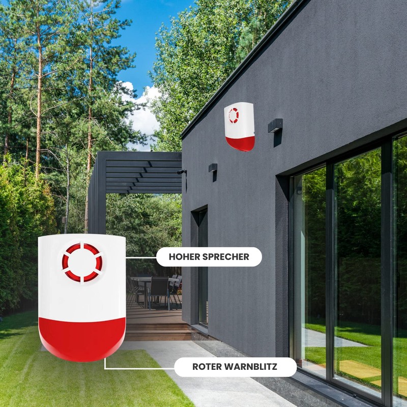 Outdoor Wired Siren WOS301 Compatible with Daewoo Security AM301, Acoustic