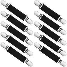 YGAOHF 10PCS Mitten Clips, Stainless Steel Glove Clips for Kids Toddler, Adjustable Winter Elastic Clip Hat Clip for Children, Fashion Fit Dress Clips, Garments Glove Clips for Adult