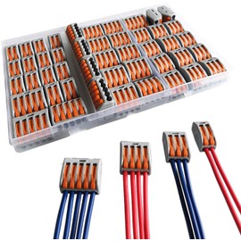 Conductor Compact Connector, Premium PCT-212 / 213/214/215 Lever Nut Assortment Pack, Terminal Block Wire Push Cable Connectors (2 Ports 14 Ports 14 3 Ports 14 4 Ports 10 5 Ports 8)