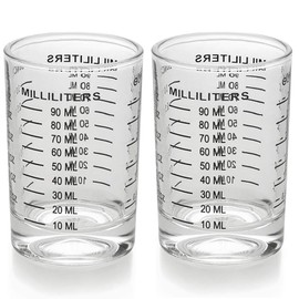 NCnnwovf 90ML Shot Glass Measuring Cup Espresso Shot Glass with Measurement (oz/ml) (2)