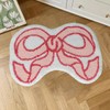 Urtlmaji Coquette Bow Rug Pink Bath Mat Bathroom Rugs, Non