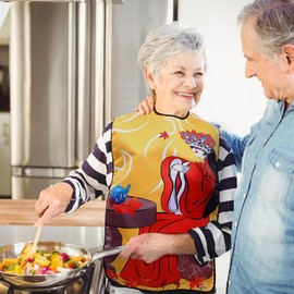 Large Bib Giant Bib Dining Apron: 2 Pieces Dining Apron for Adults Christmas Gifts Waterproof Apron Dining Bib Clothes Protector Seniors Elderly Disabled Patients Clothing Protector