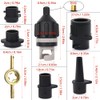 GOIYZTTR SUP Valve Adapter Inflatable Adapter with 4 Pieces Gas