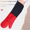 Linwnil Extra Long Silicone Oven Mitts Heavy Duty Commercial Grade