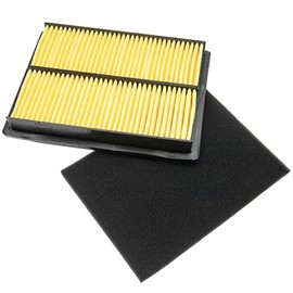 vhbw 1 x pre-filter, 1 x air filter replacement for Honda 17218-ZJ1-840, 17210-ZJ1-842, 17210-ZJ1-841 for lawn tractor - 2-piece filter set