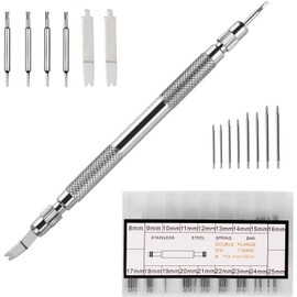 PIONEERS Spring Bar Tool Set with Extra 6 Tips Pins for Watch Wrist Bands Strap Removal Repair Fix Kit,72PCS Extra Watch Pins