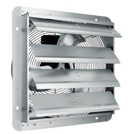 VEVOR Shutter Exhaust Fan, 16'' with Various Speeds, AC-motor, 2000 CFM, Wall Mount Attic Fan, Ventilation and Cooling for Greenhouses, Garages, Sheds, FCC