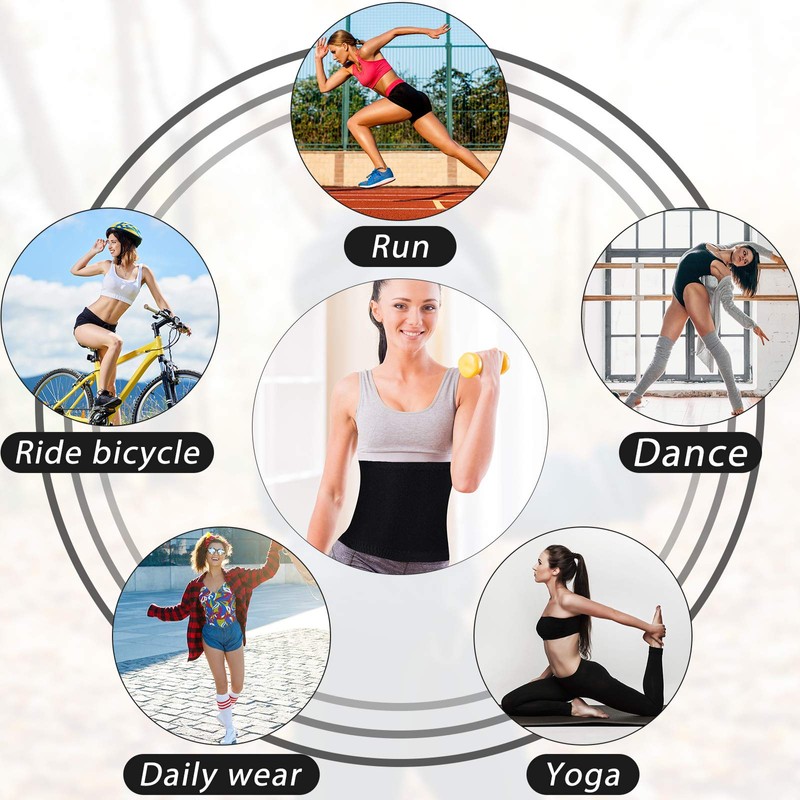 Geyoga Waist Trimmer Sweat Waist Trainer Wrap Stomach Wraps for