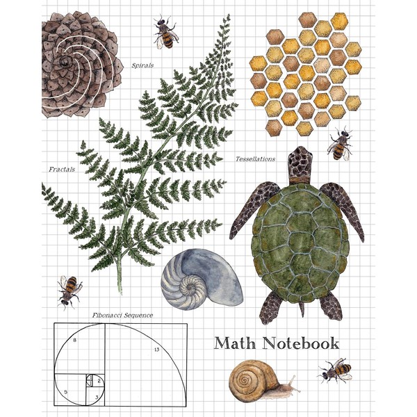 Math Notebook: 1/2 Inch Squares Graph Paper Composition Notebook for