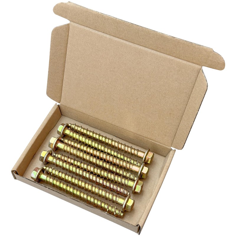 8 PCS M8*100mm Self Tapping Screws Anchors for Concrete