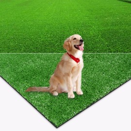 AYOHA Artificial Grass Turf 4FT 10INx8FT, Fake Faux Grass Turf with Drainage Holes, 10MM Synthetic Grass Mat for Patio Backyard Garden Lawn Landscape Balcony Decor, Available Custom Sizes