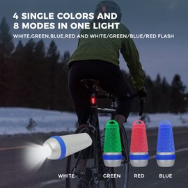 Brinyte 4-Color-in-1 Camping Lantern, White, Green, Red and Blue 8 Modes Tent Lamp A01 LED 100 Lumens EDC Signal Light for Camping, Backpacking, Decoration,Hiking, Cycling, Emergency and Diving