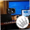 TEHAUX 4pcs Silver Plated Banana Plugs for Audio Connection Compact