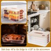 BOUTICOL 4-Layer Stackable Cookie Container with Lids, Portable Plastic Airtight