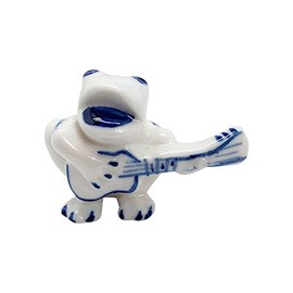 Essence of Europe Gifts Porcelain Miniatures Animal Delft Frog Guitar