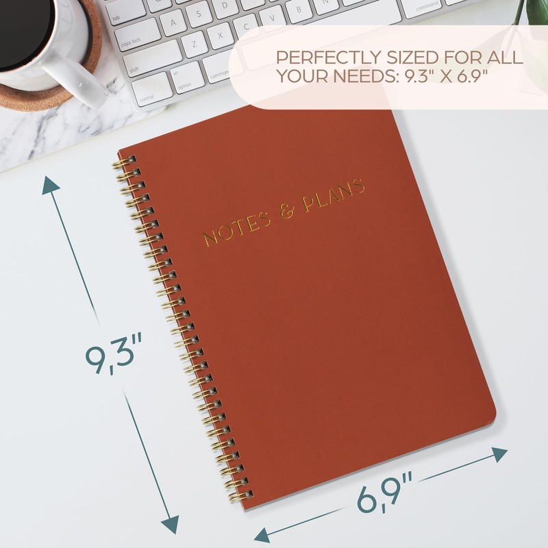 Beautiful Daily Planner And Notebook With Hourly Schedule - Aesthetic
