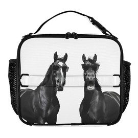 xiaotcq Horse Lunch Bag for Women Men Insulated Lunch Tote Bag Large Capacity Leakproof Cooler Bag for Office Picnic Travel Hiking Camping