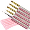 NailRecipe Nail Brush with Cap, Set of 5, Gel Nail,